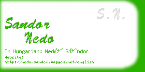 sandor nedo business card